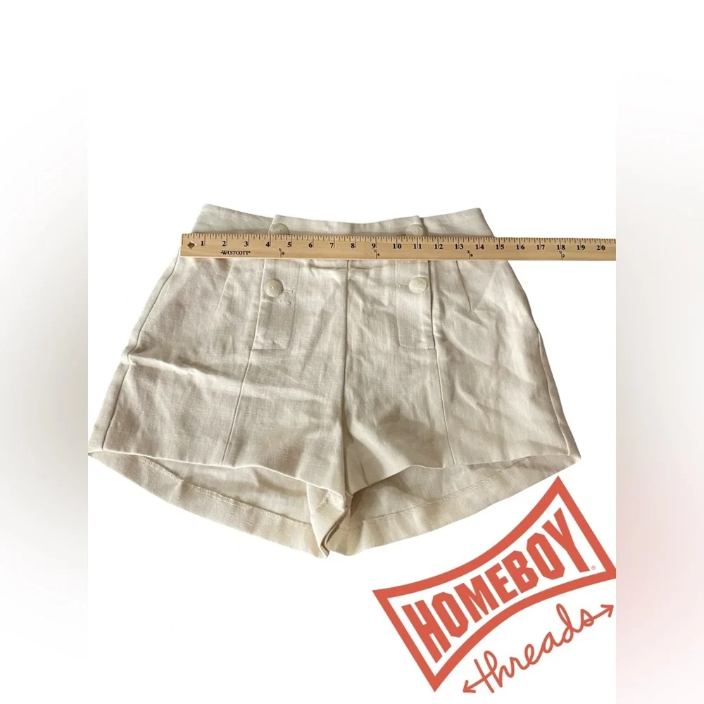 Zara High Waist Beige Shorts